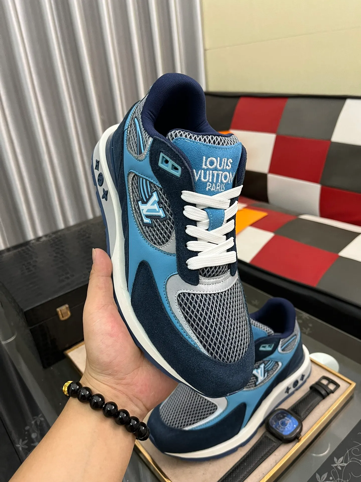 Men's Men's Shoes 💰660⌚️⌚️【LOUIS VUITTON) New 🍀LV Louis Vuitton*——LV classic dad shoes trendy shoes! Made of imported original soft calf leather, imported fly woven lining. Original wear-resistant rubber outsole! High quality products! Code number: 38-44